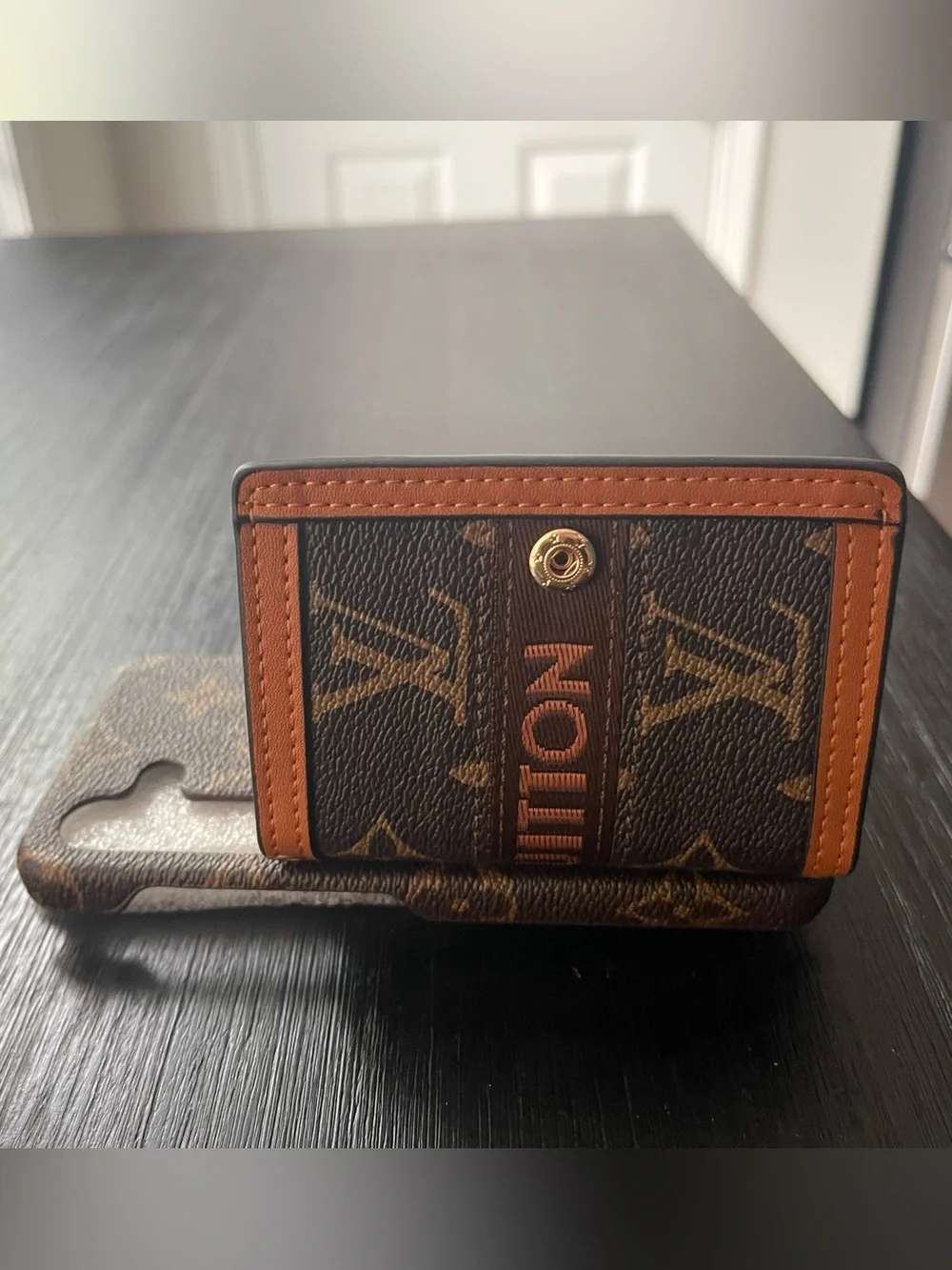 Samsung s25 - brown, crossbody wallet Phone case with card holder and strap